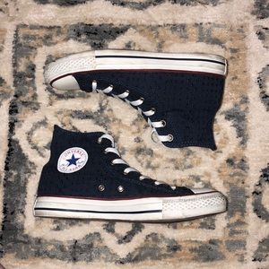 Navy Converse All Stars with Design